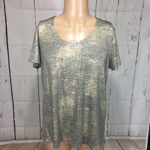 Tiana B slinky metallic top